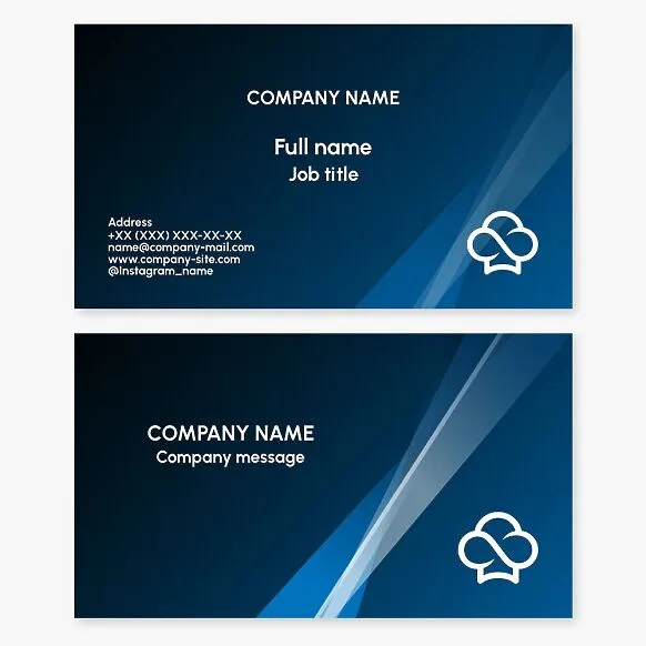Restaurant business card template.