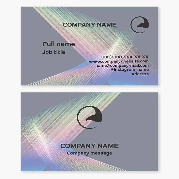 Business card template Eagle, abstract, Letter O E