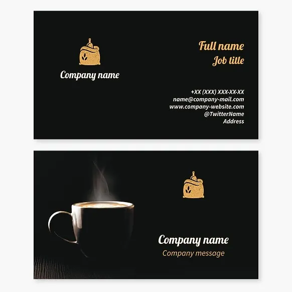 Coffee business card template, Coffee Shop