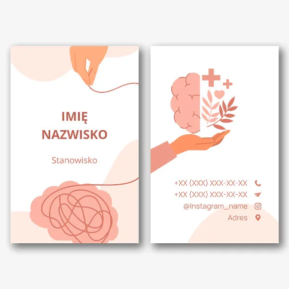 Szablon wizytówki psychoterapeuty