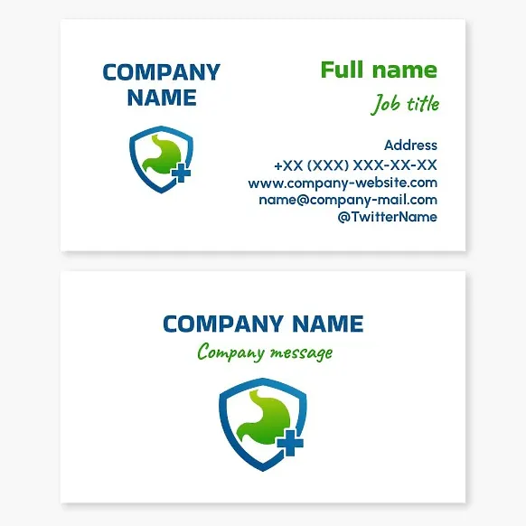Business card template Gastroenterologist, stomach