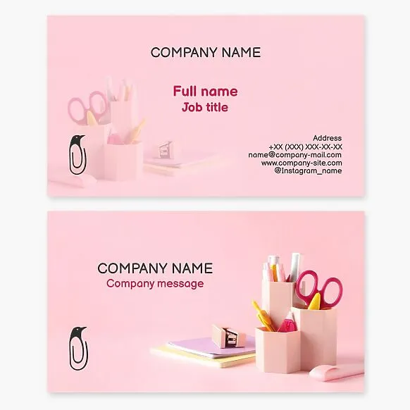 Business card template. Stationery.