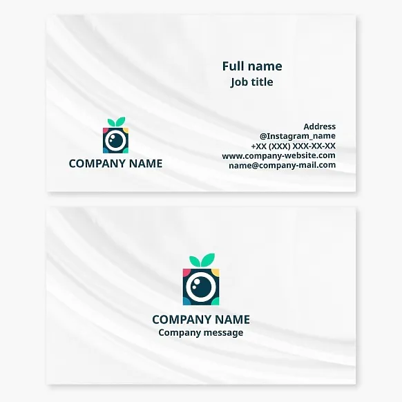 Business card template. Photo studio, photographer.