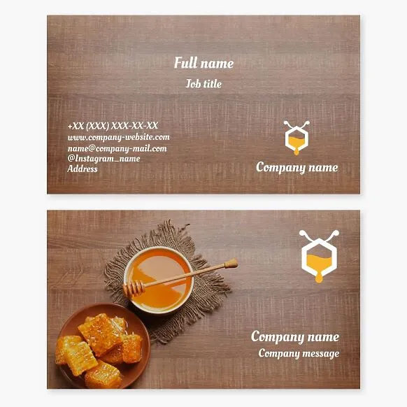 Business card template Honey