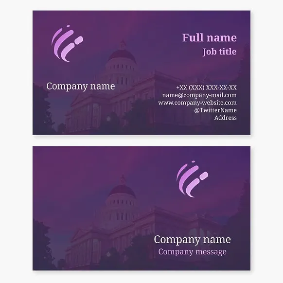 Business card template Upward movement, abstraction, patriotism