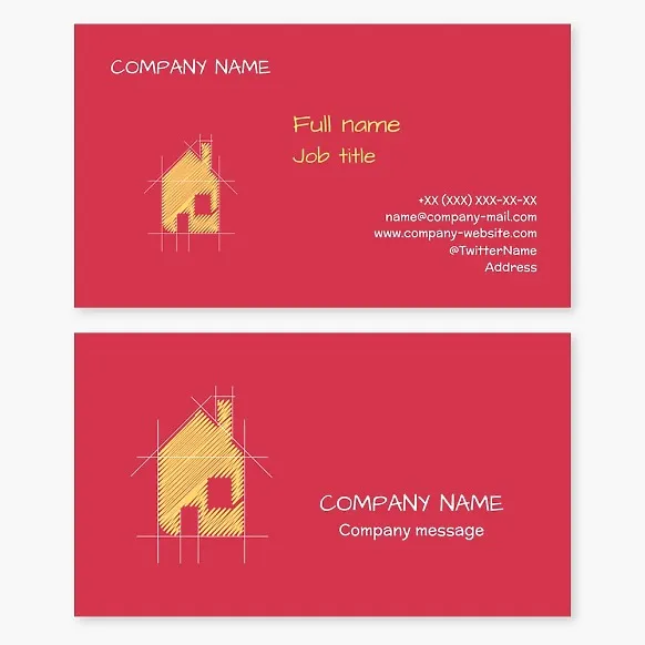 Business card template Architecture, design of buildings and structures