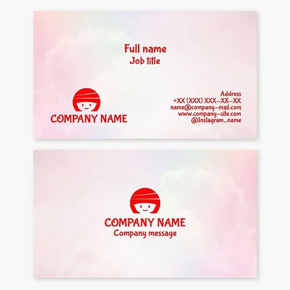 Restaurant business card template. Chopsticks and bowl. Noodle shop.