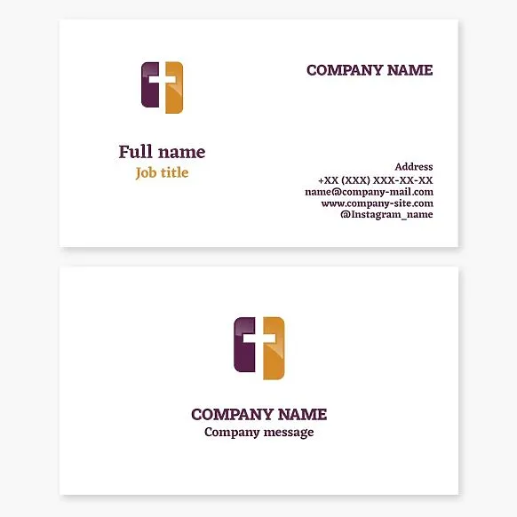 Business card template with a Christian cross. Church. Preacher, clergyman.