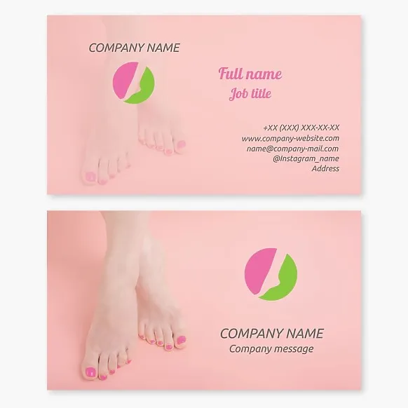 Pedicure Business Card Template