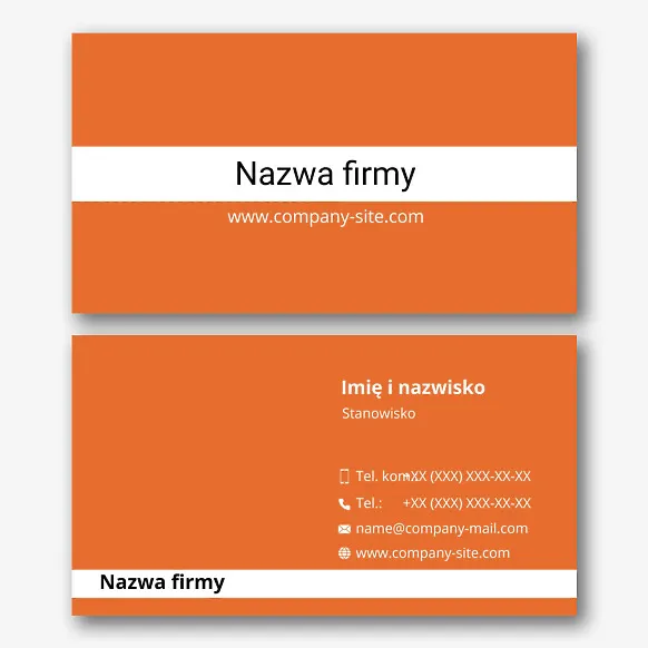 Prosty, minimalistyczny szablon wizytówki