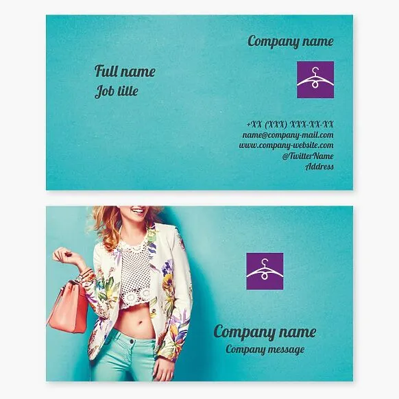 Business card template Clothing and accessories, Fashion  Apparel