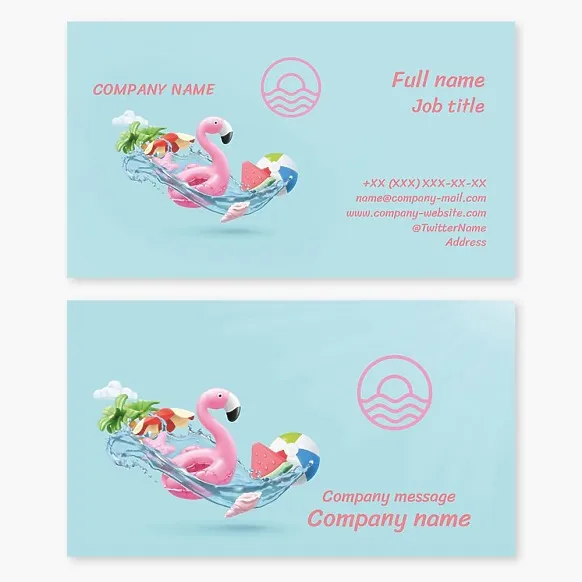 Fun business card, Travel agency