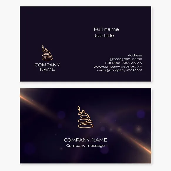 Wellness Spa Business Card Template