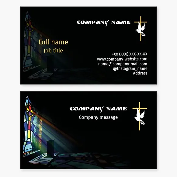 Church business card template