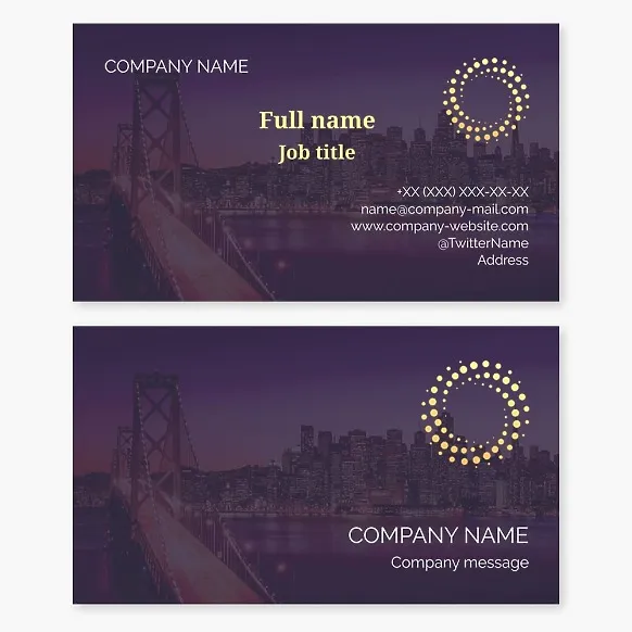 Business card template Amusement park, lighting. lighting equipment, street lighting