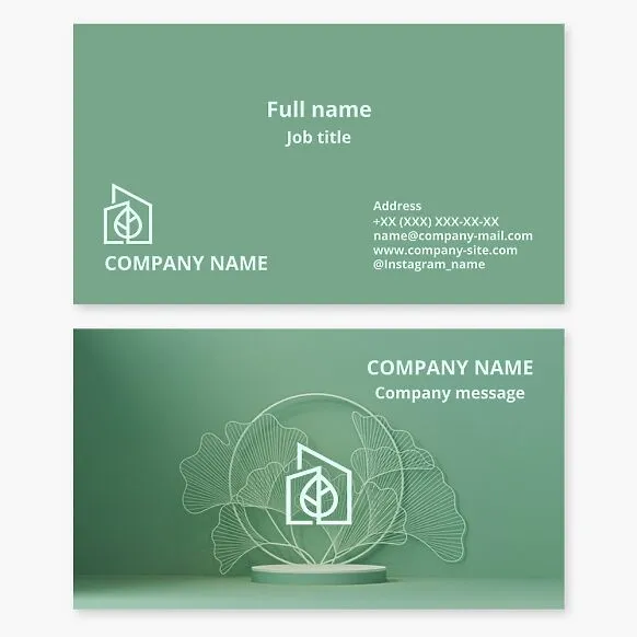 A stunning business card template for landscaping courtyards and streets.