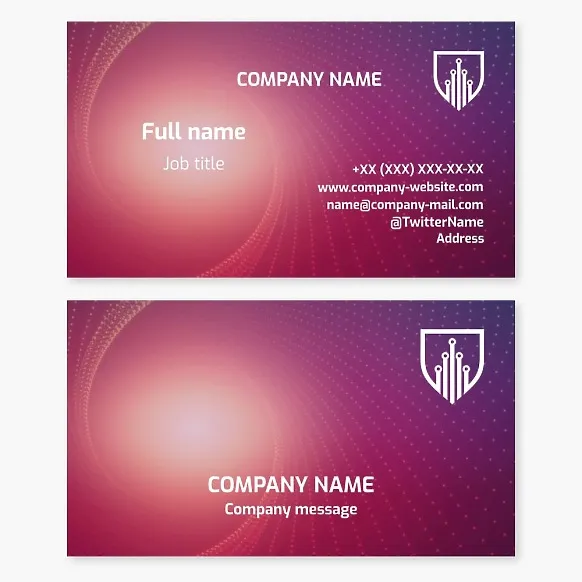 Business card template Digital information protection, Information security