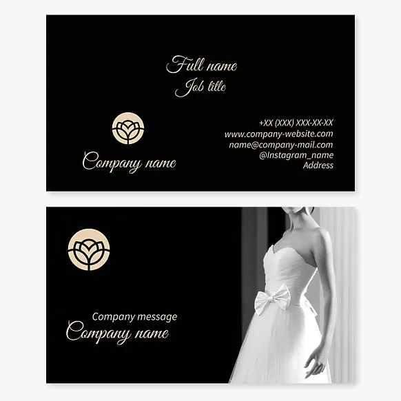 Wedding Salon Business Card Template
