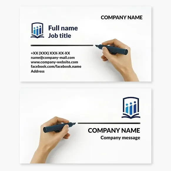 Business card template Training, courses, lectures