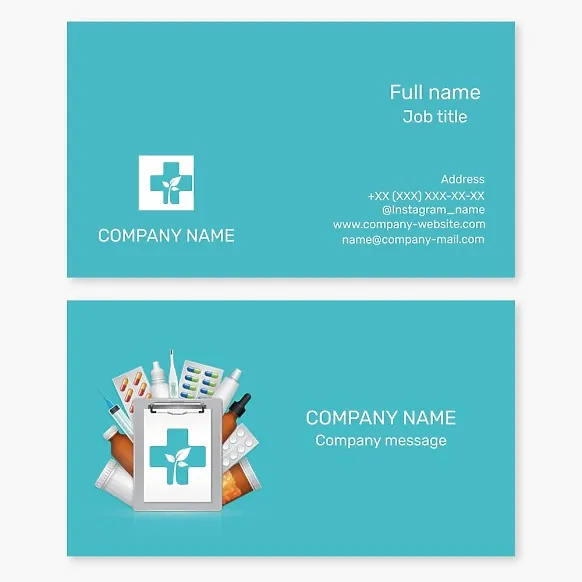 Pharmacy business card template