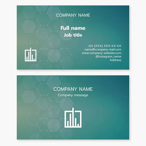 Business card template Finance