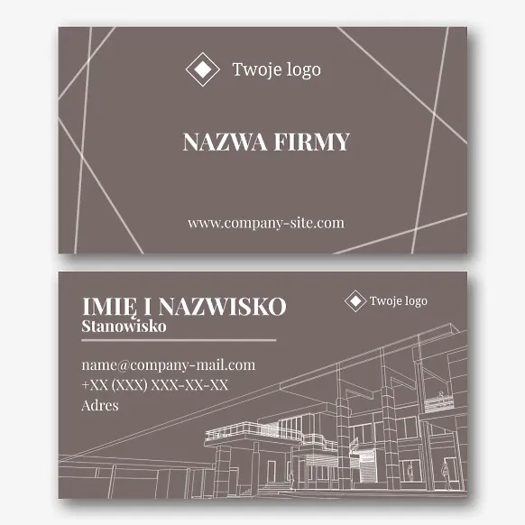 Szablon wizytówki architekta