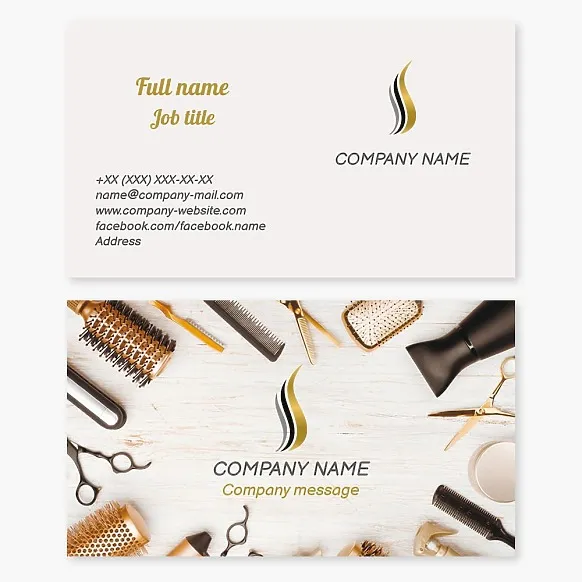Business card template Hairdresser