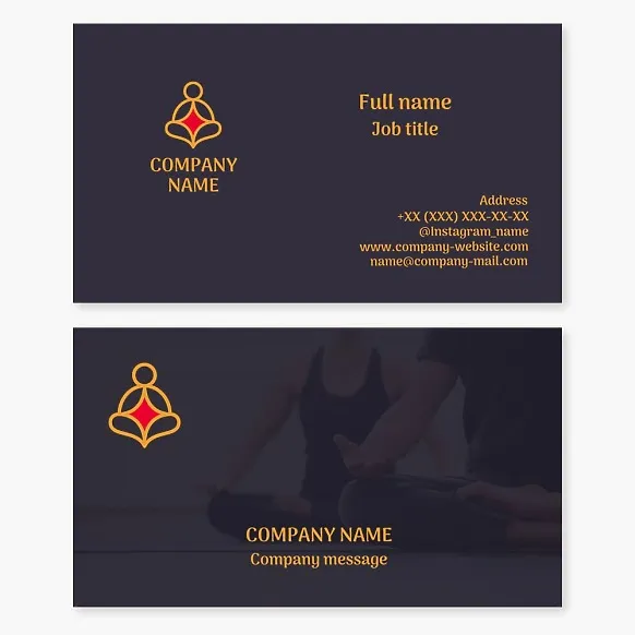 Yoga business card template