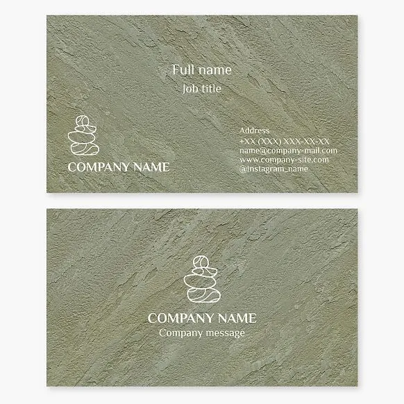 Natural Stone | Stone Slabs for Construction and Interior Finishing | Business Card Template