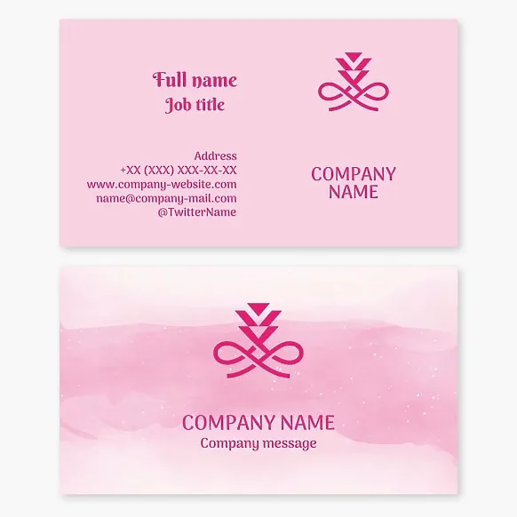 Business card template Flower, abstraction, beauty