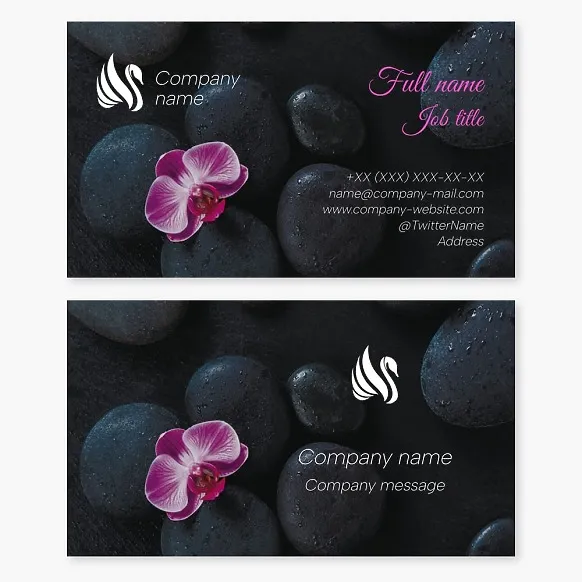 Business card template Swan, SPA