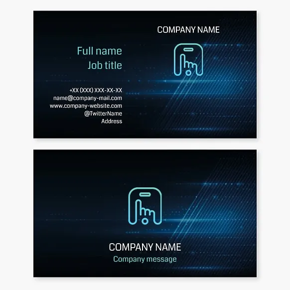Smartphone business card template