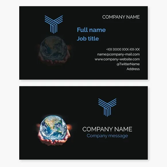 Trust Global, Letter T Business Card Template