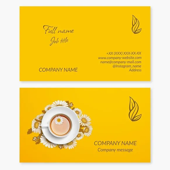 Business card template Tea, cafe
