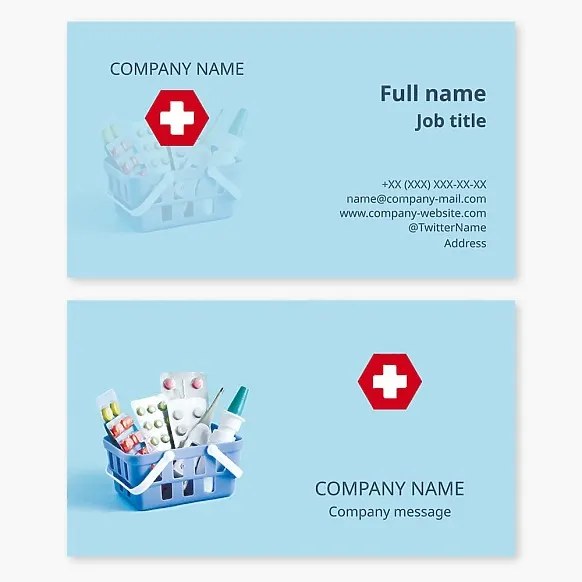 Pharmacy business card template