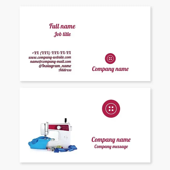 Sewing Services Business Card Template