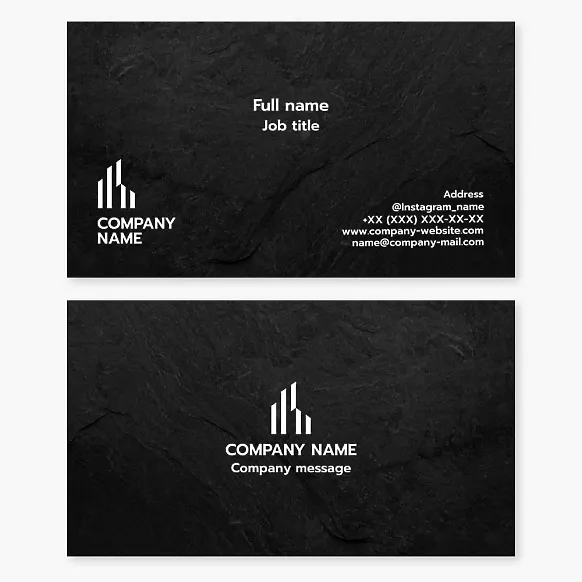 Business card template. Real estate. Capital construction.