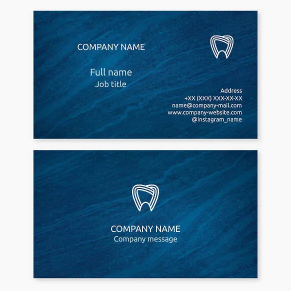 Business card template. Dentistry.