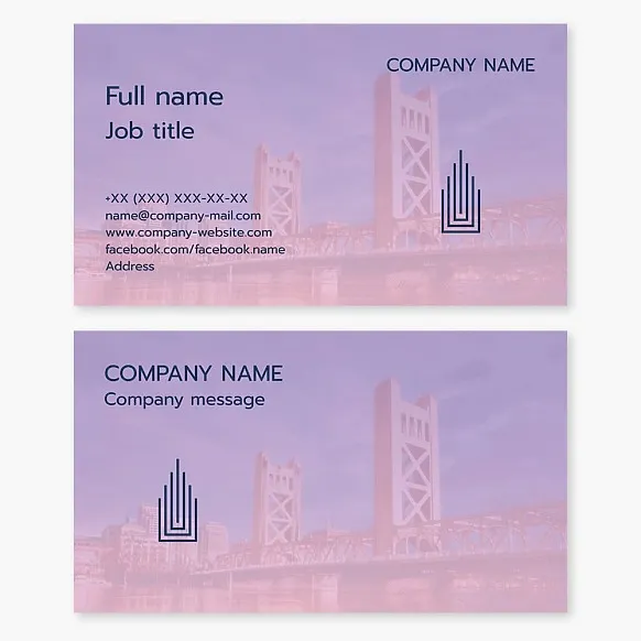 Business card template Real estate, construction, development