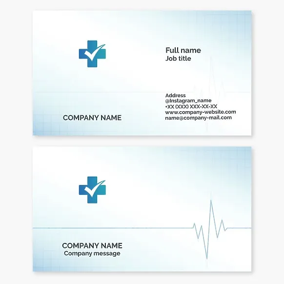 Business card template. Medicine.