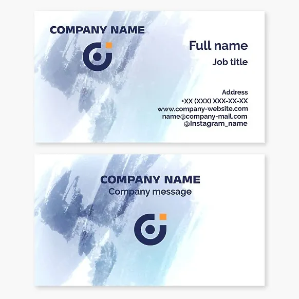 Business card template Abstraction, employee and product, Letter C