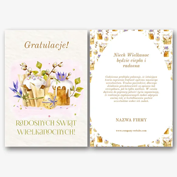 Szablon kartki Wielkanocnej