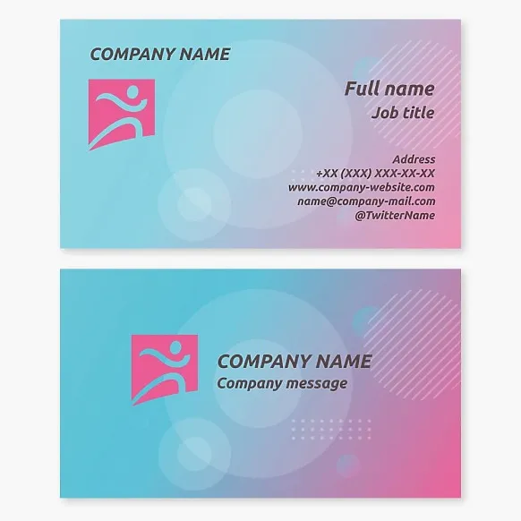 Business card template Runner, sport, sports center