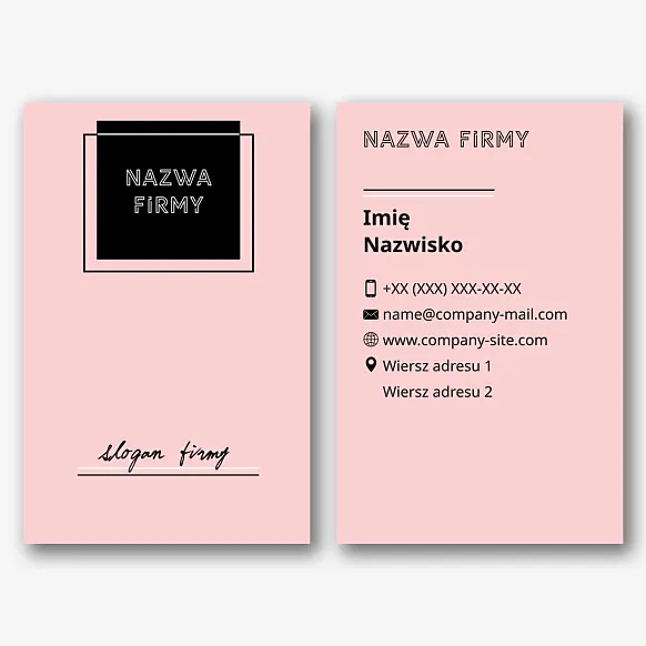 Szablon wizytówki salonu piękności