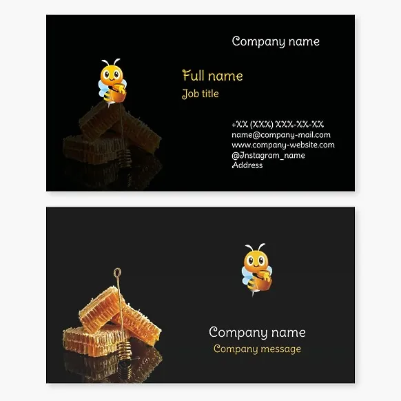 Business card template Honey