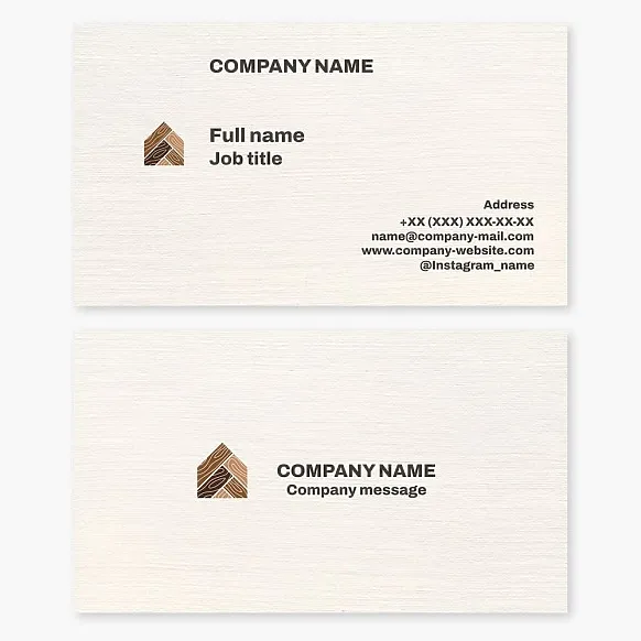 Business card template. Floor coverings. Laminate, parquet, planks, linoleum.