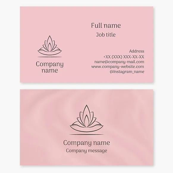 Business card template Flower, beauty, SPA