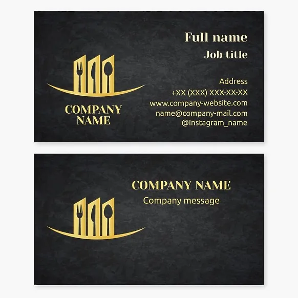 Business card template Cafe, restaurant