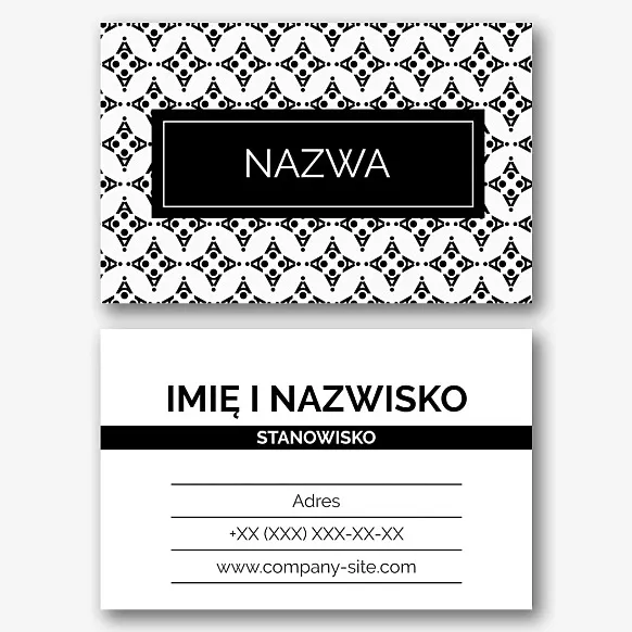 Uniwersalny szablon wizytówki