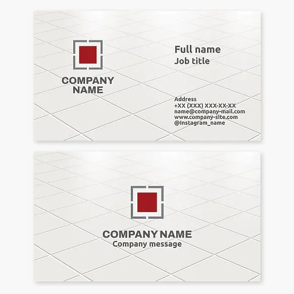 Business card template. Tiler. Construction tile store for home and office use.